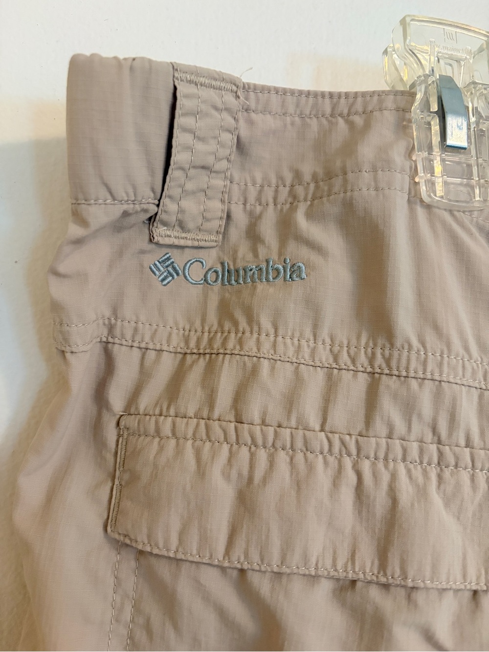 Columbia 39x9.5 Men's Cargo Shorts Lightweight Khaki Hiking Outdoor - Picture 4 of 5